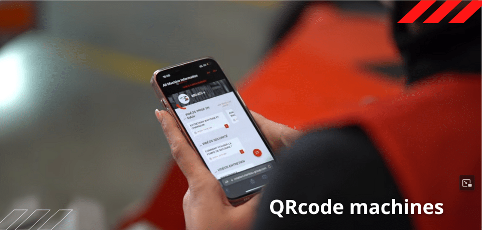 QRcode, toutes les info. machine à portée de main !