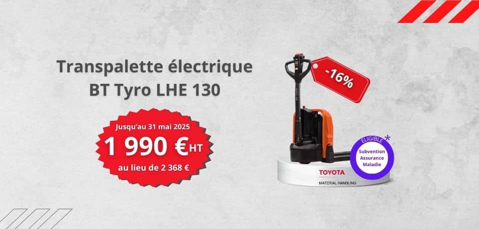 Promo BT Tyro LHE130 : le transpalette électrique idéal pour réduire les TMS