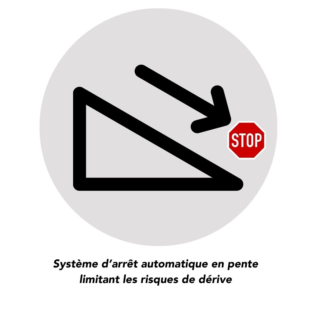 Manitou arrêt auto en pente